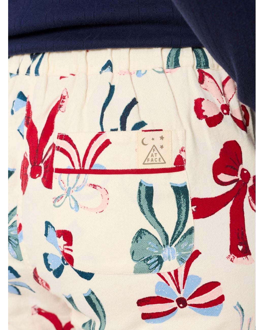 FatFace White Eva Bow Pyjama Bottoms