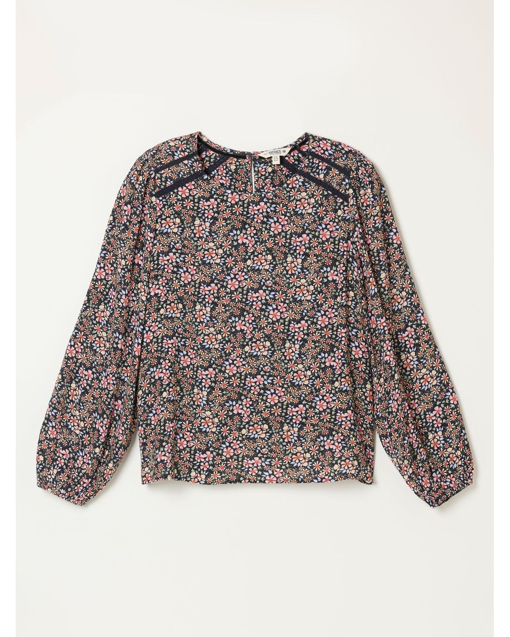 FatFace Brown Fatface Sofia Meadow Floral Embroidered Blouse