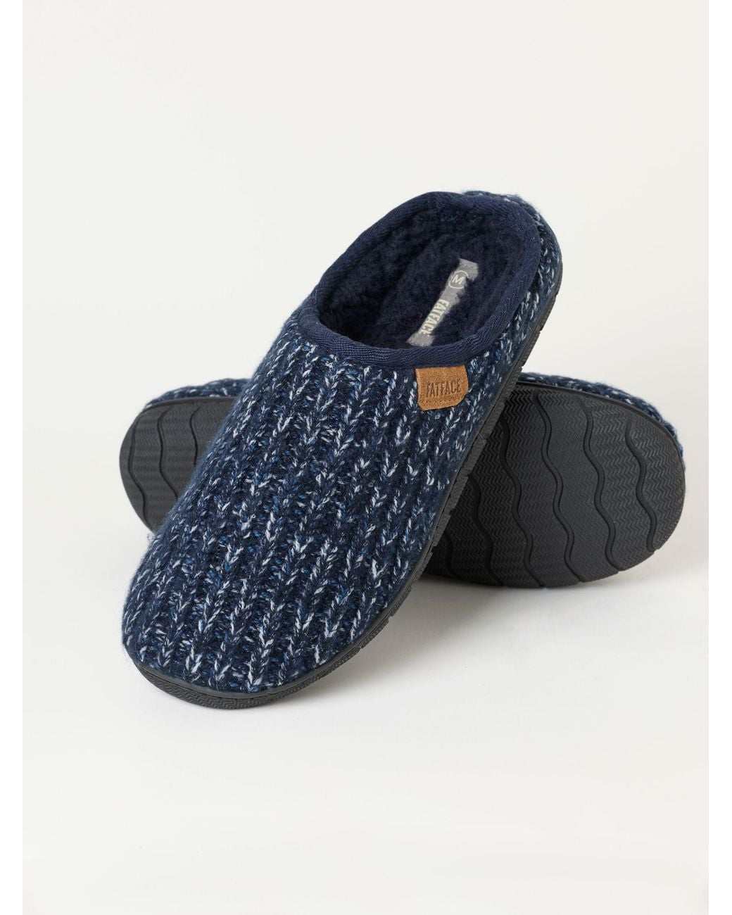 FatFace Blue Fatface Daniel Flexi Knitted Mule Slipper for men