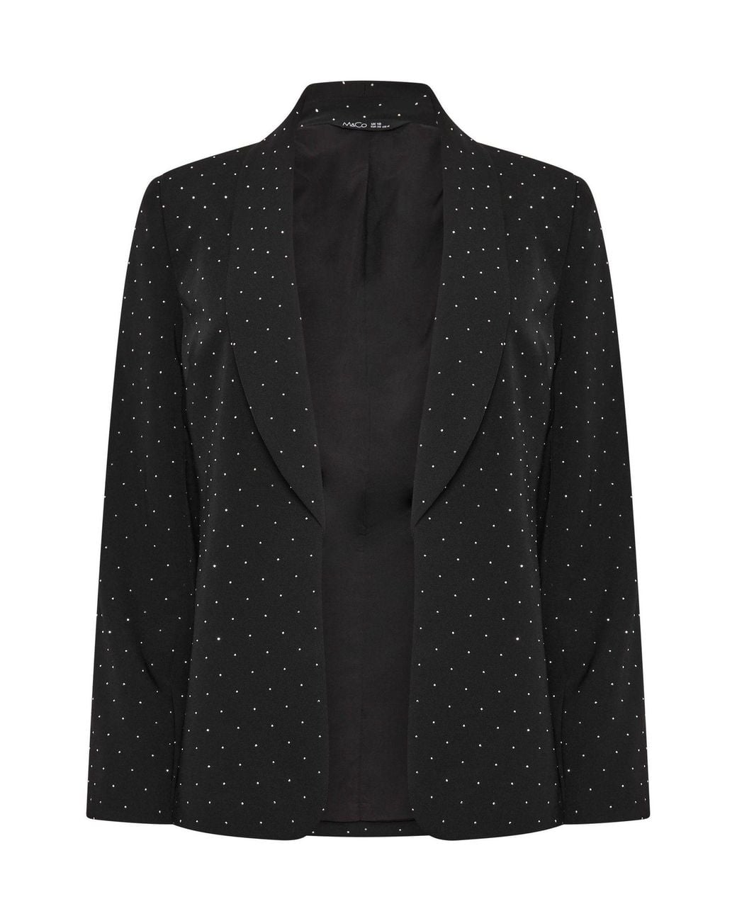 M Com Black Studded Blazer