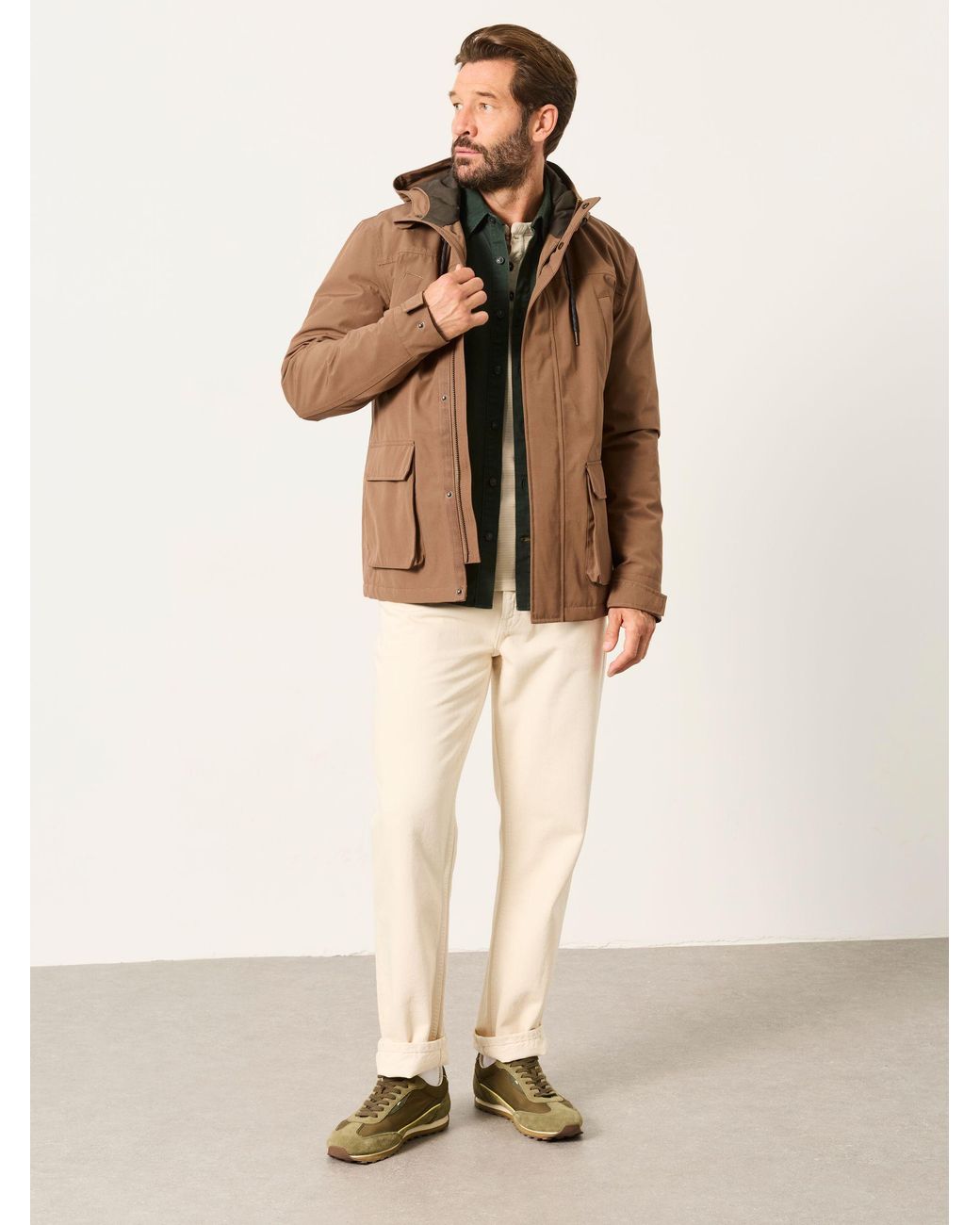 FatFace Green Waterproof Jacket for men