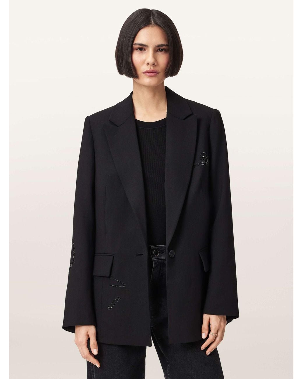AllSaints Black Allsaints Ottie Blazer