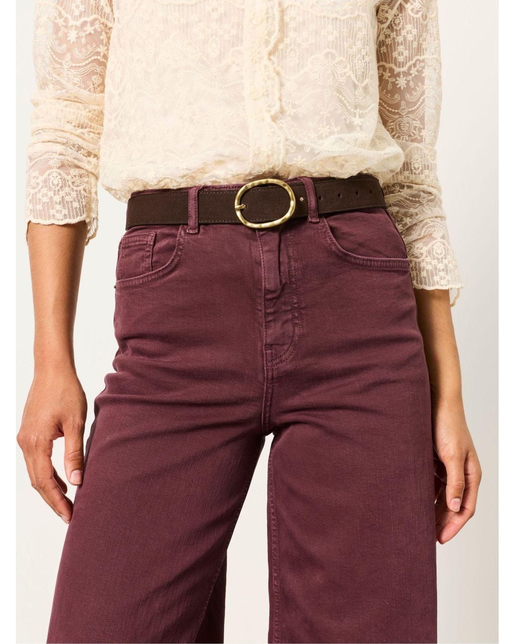 FatFace Red Welling Wide Leg Wide Leg Jeans