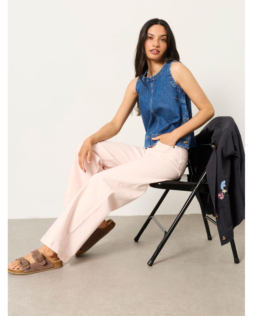 FatFace Pink Welling Wide Leg Jeans