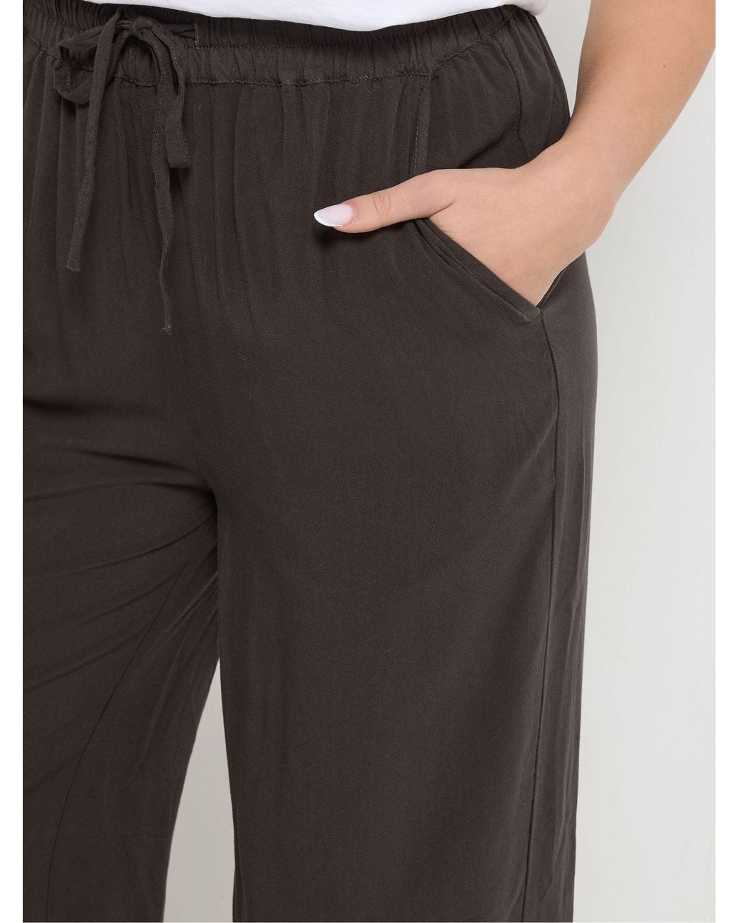 M Com Brown Wide Leg Culottes