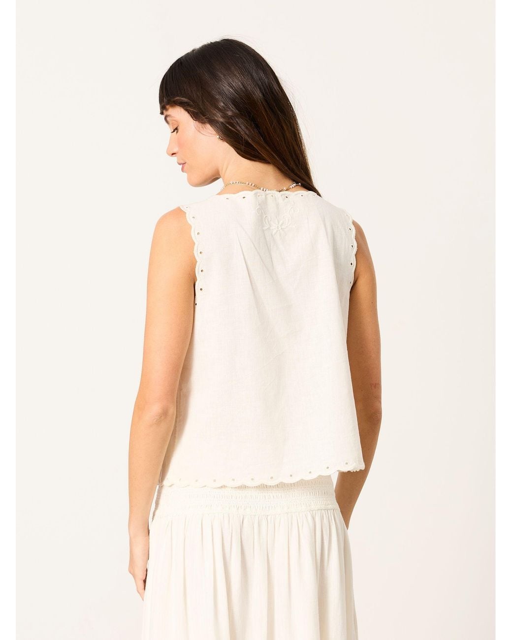 FatFace Green Becky Regular Embroidered Waistcoat