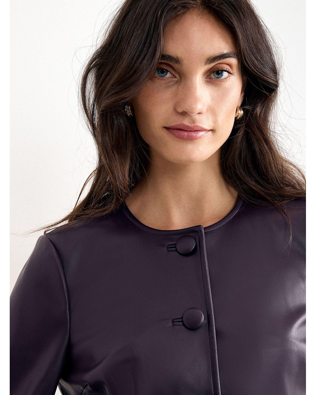 Phase Eight Blue Malina Pu Jacket