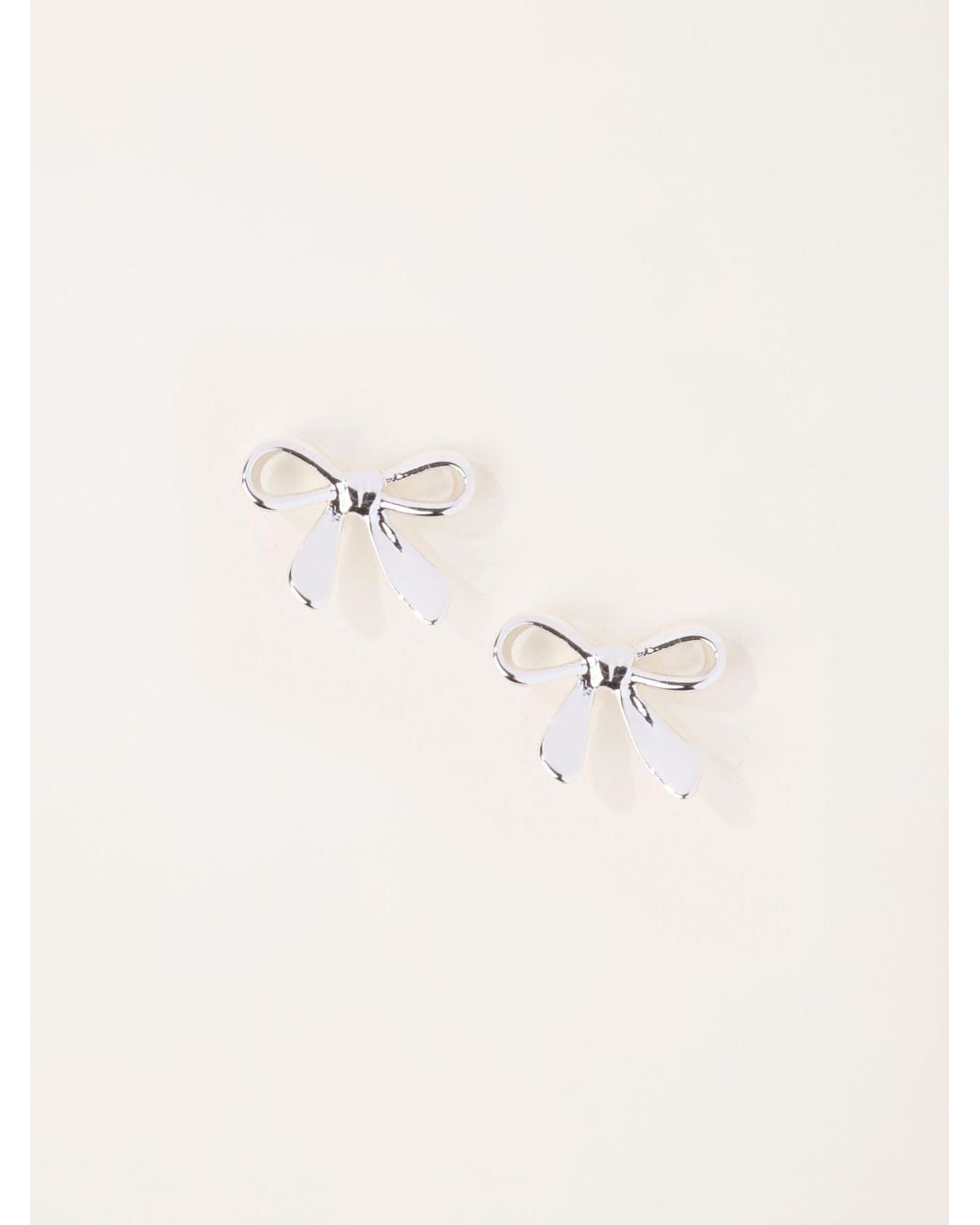 FatFace Black Bow Stud Earrings