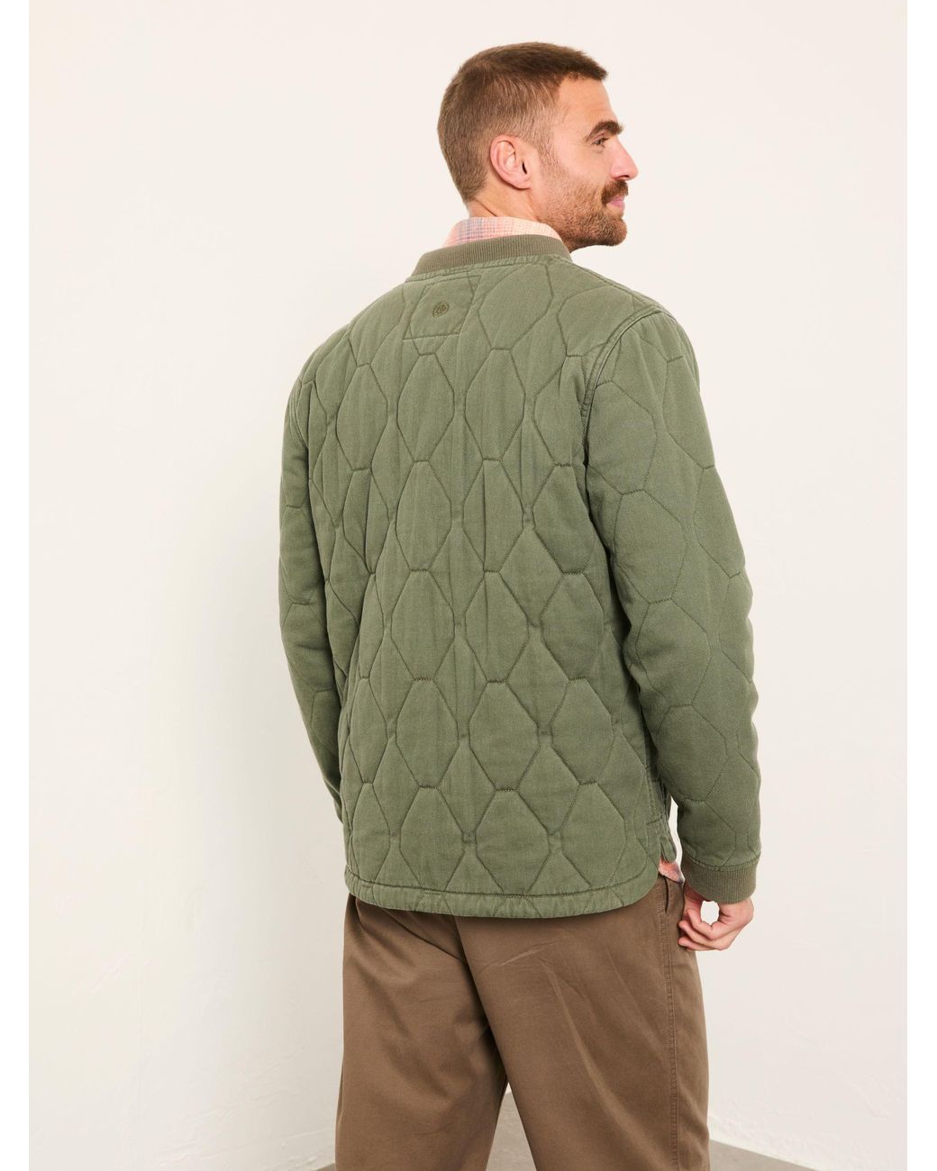 FatFace Natural Lambourn Quilted Jacket for men