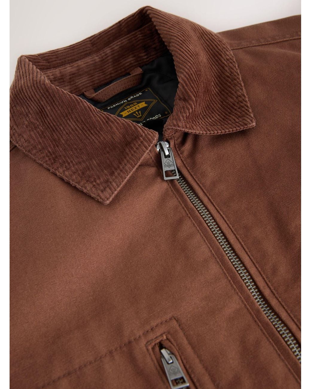 Next Brown Canvas Chore Jacket for men