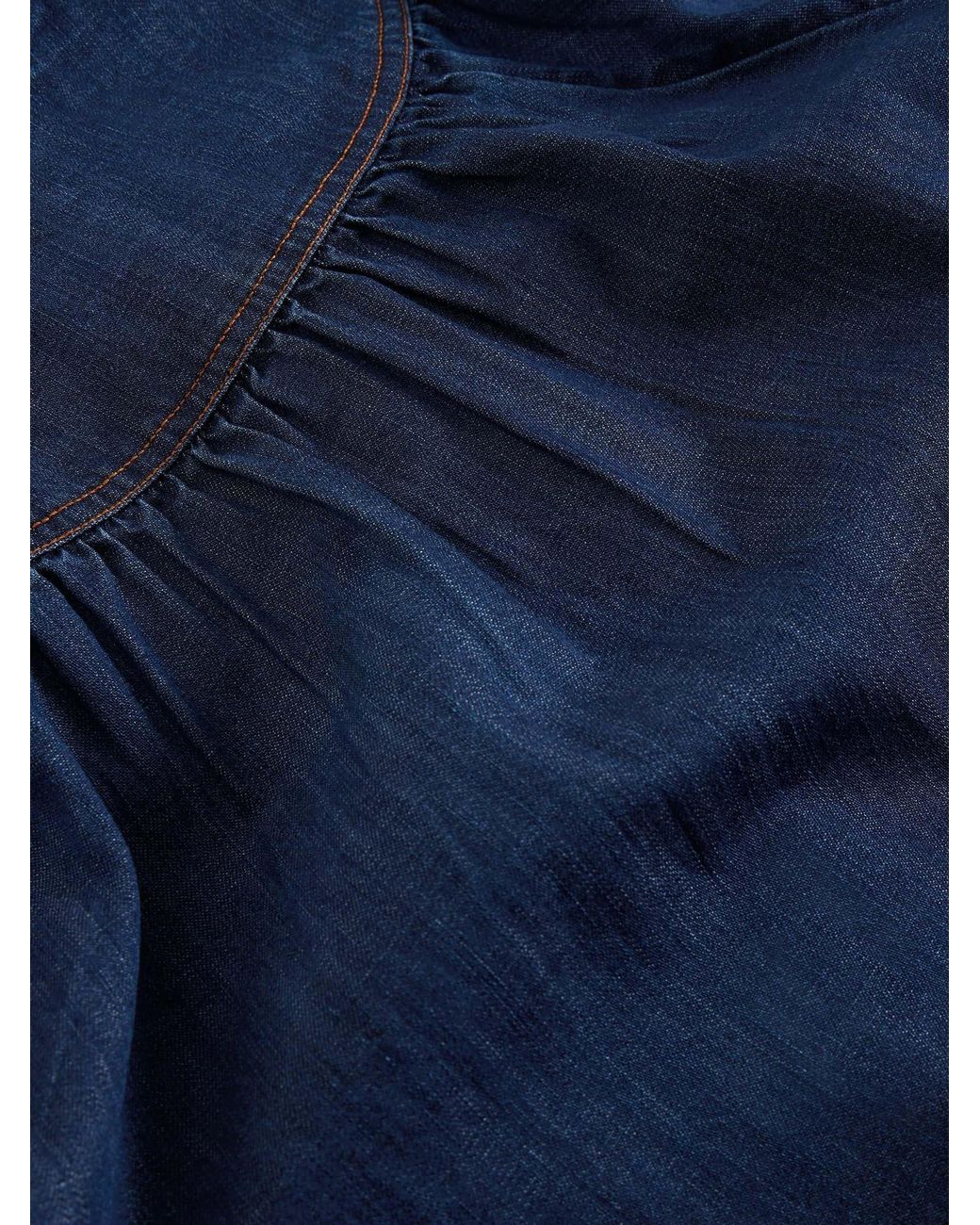 White Stuff Blue Leo Denim Top