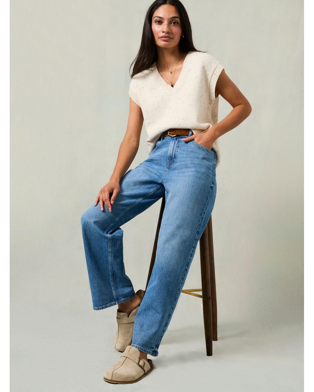 FatFace Blue Filby Relaxed Straight Jeans