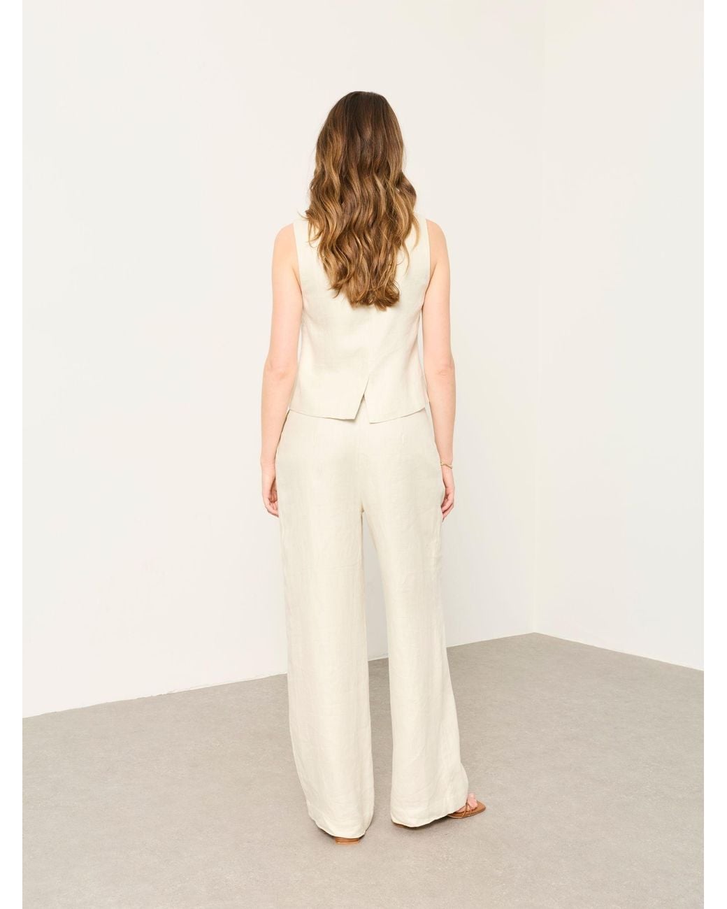 FatFace Natural Aya Linen Trouser
