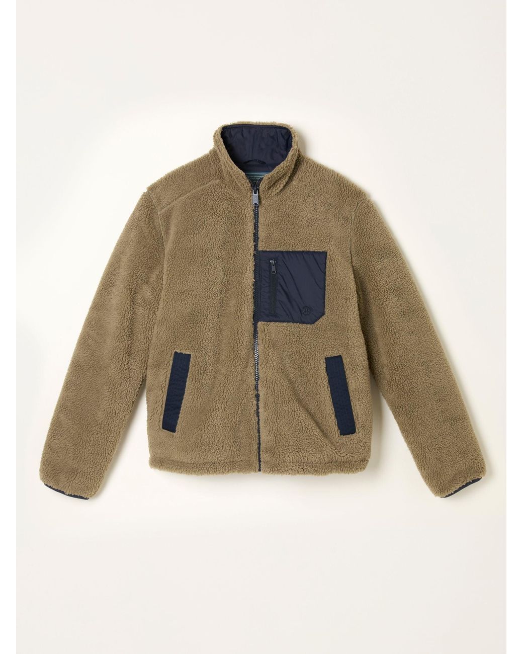 FatFace Gray Tromso Fleece Jacket for men