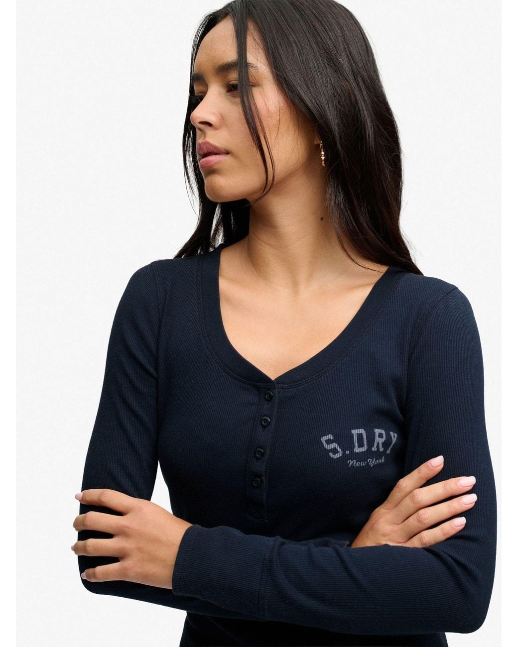 Superdry Blue Athletic Button Down Top