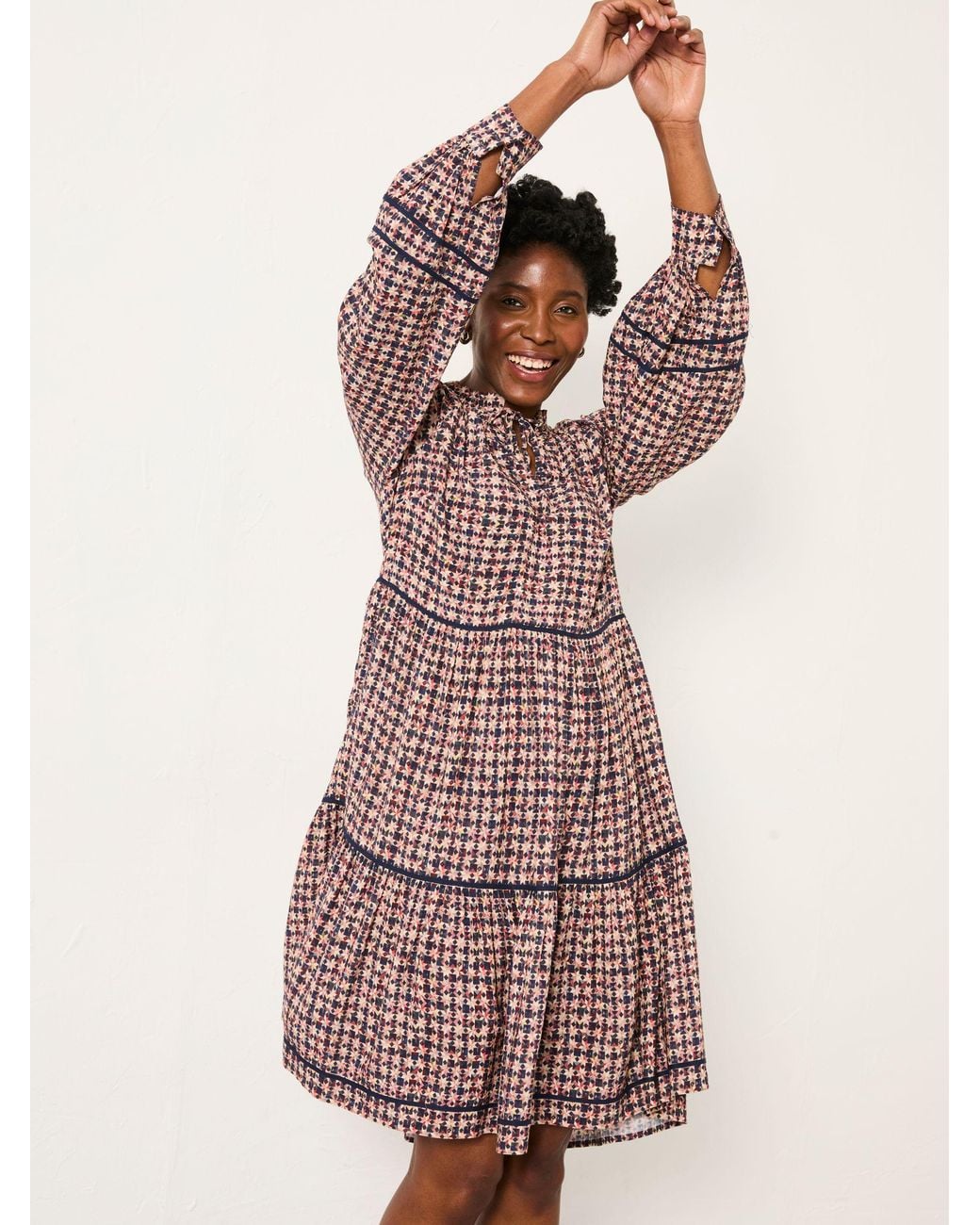 FatFace Blue Petite Stirling Midi Dress