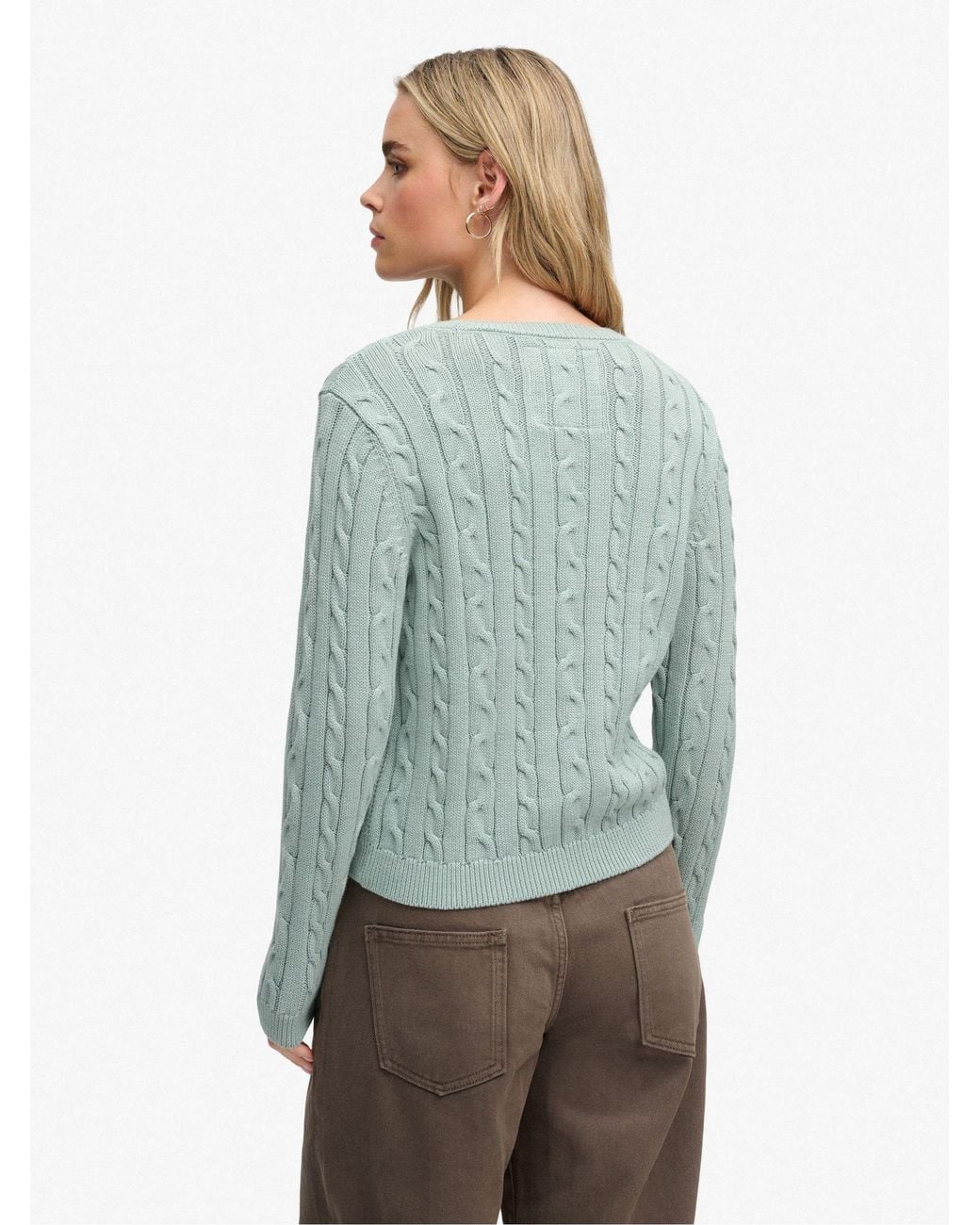 Superdry Blue & Co Essentials Cable Knit Jumper
