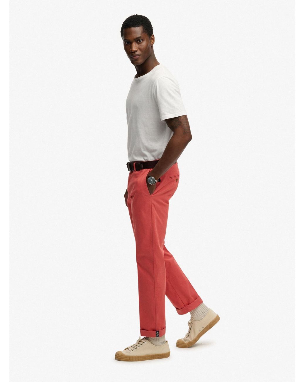 Superdry Red Premium Regular Chinos for men