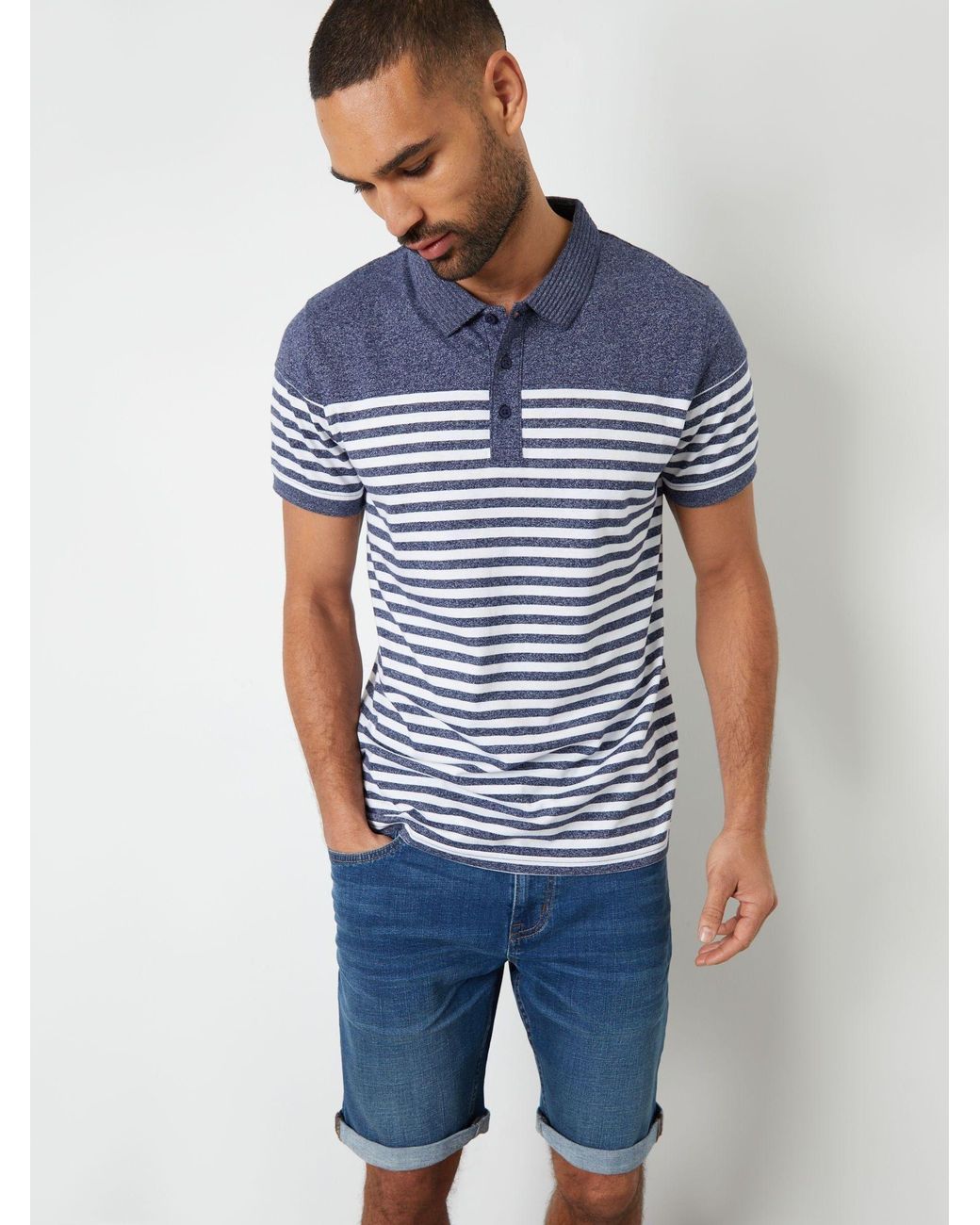 Threadbare Blue Denim Shorts for men