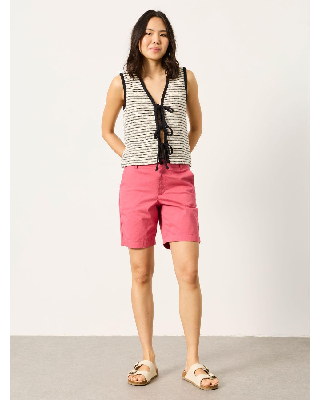 FatFace Pink Fatface Sandown Longline Chino Shorts