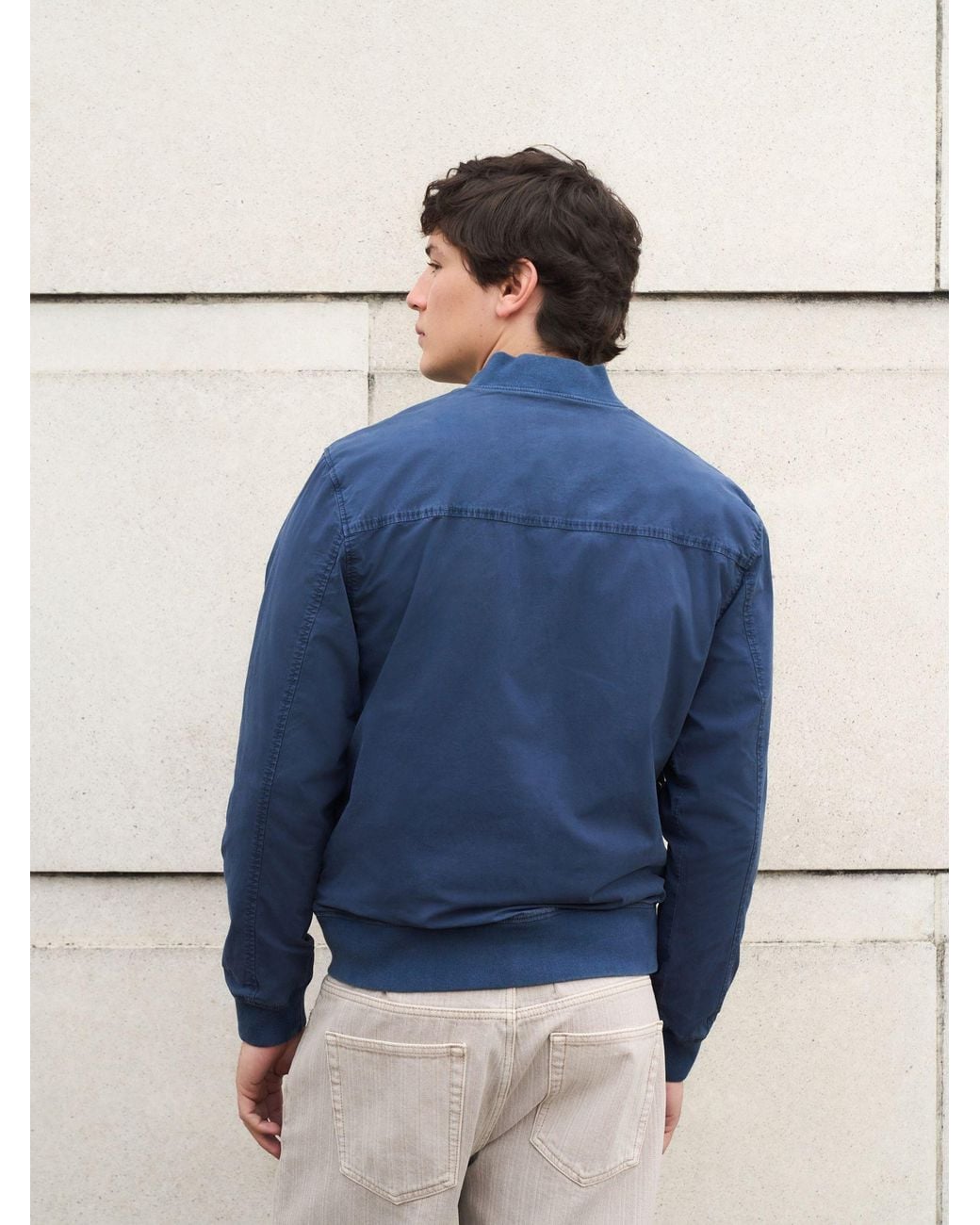 Next Blue Casual Bomber Jacket for men