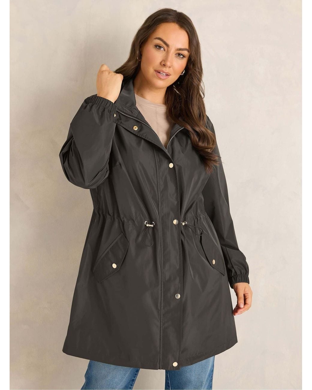 Evans Gray Lightweight Rain Jacket