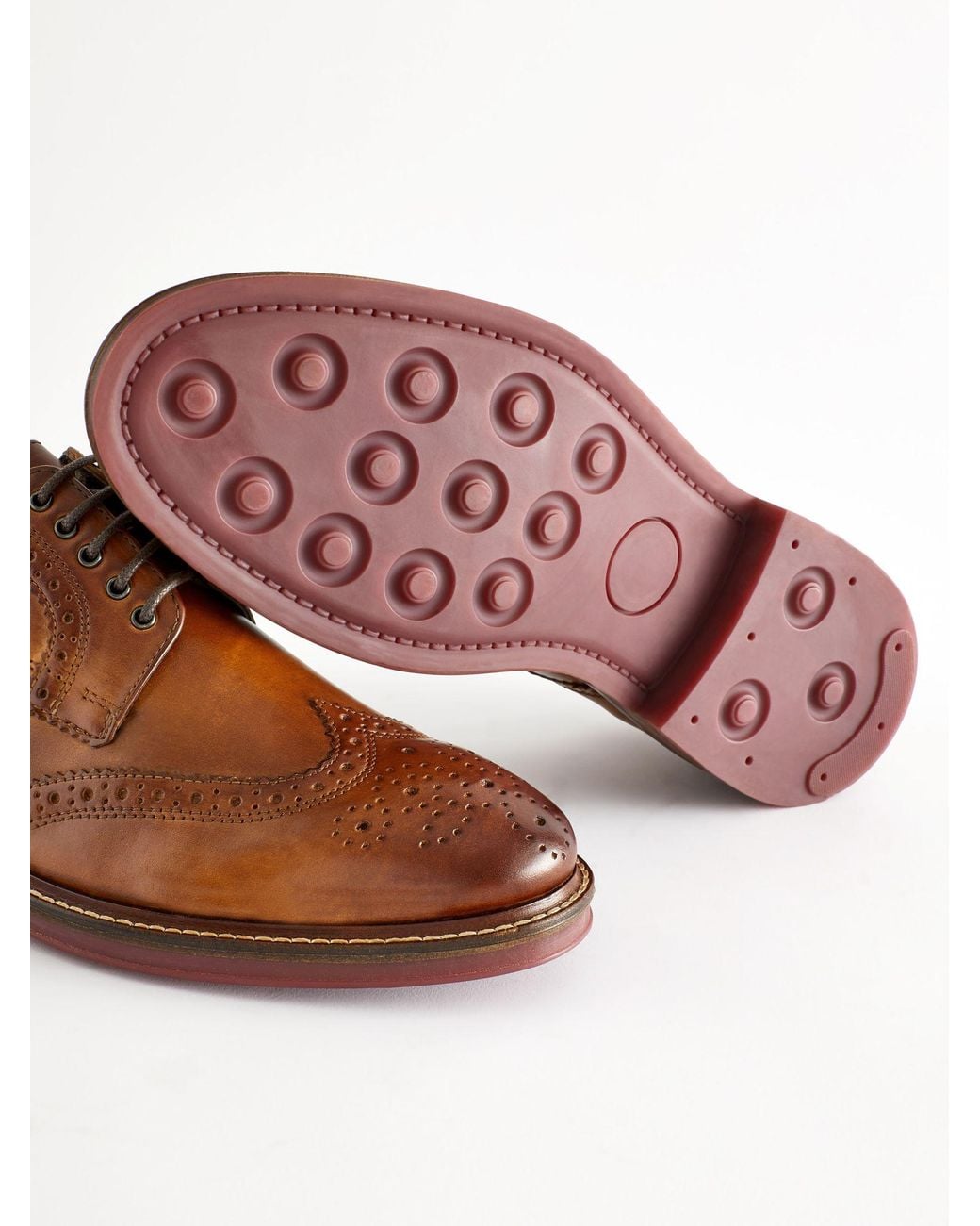 Next Lederschuhe Im Budapesterstil Mit Abgesetzter Dicker Sohle in Brown für Herren