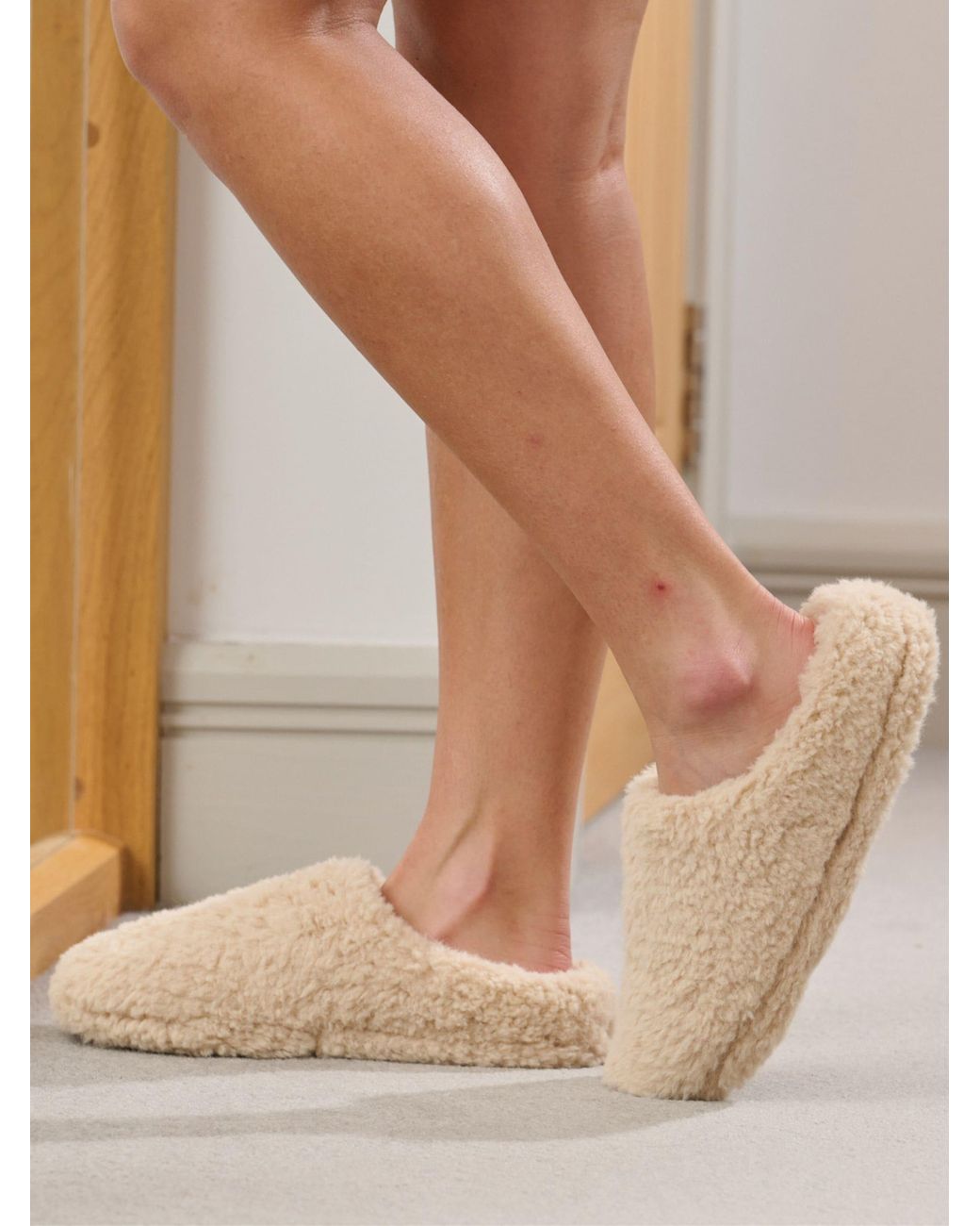 Loungeable Natural Cosy Mule Slippers