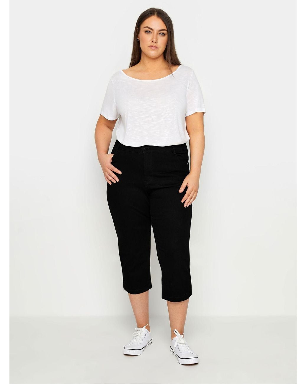 Evans Black Cropped Jeans