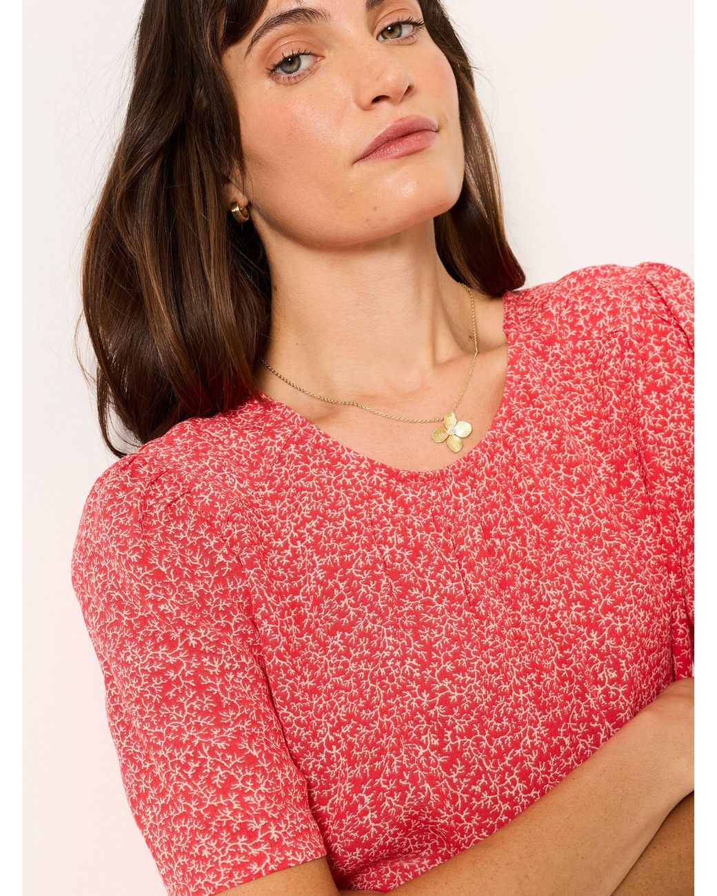 FatFace Red Fatface Lyndy Blouse
