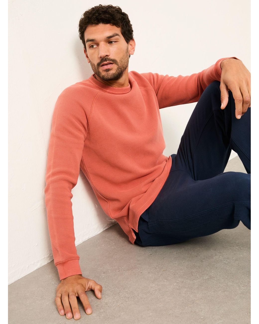 FatFace Red Wye Crew Neck Sweat for men