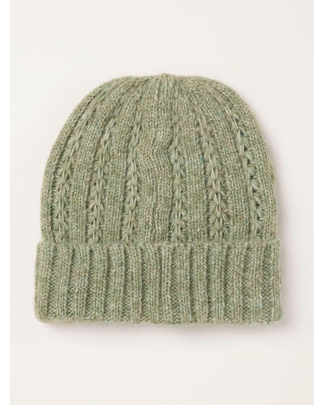 FatFace Green Fatface Pointelle Beanie