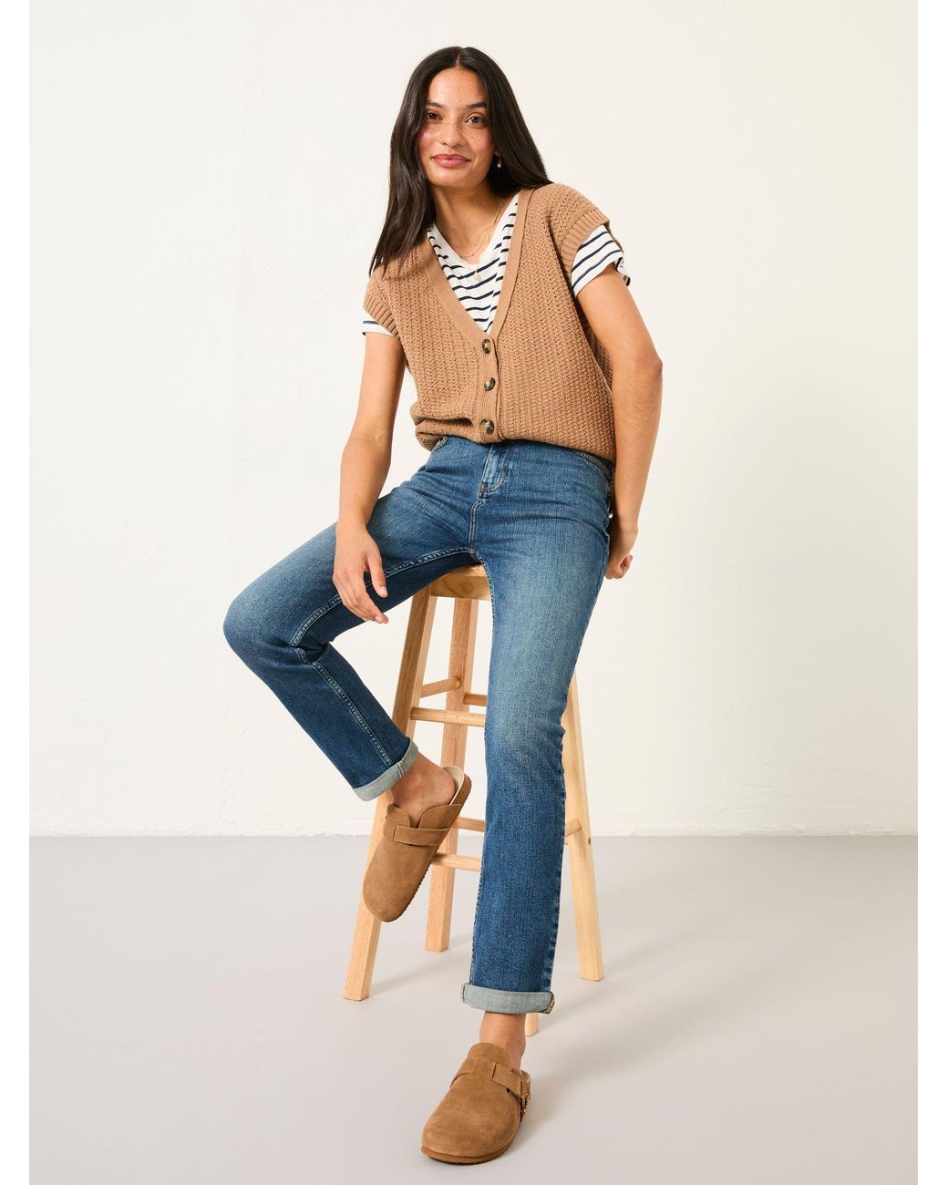 FatFace Blue Chesham Petite Slim Jeans