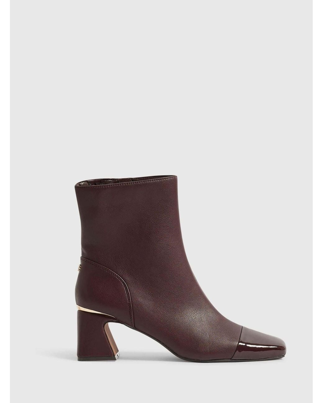 River Island Toe Cap Ankle Boots in Brown | Lyst