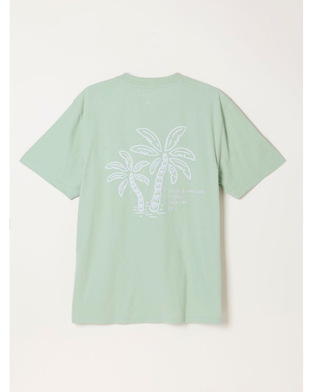 FatFace Green Relaxed Fit South Palm Graphic T-Shirt for men