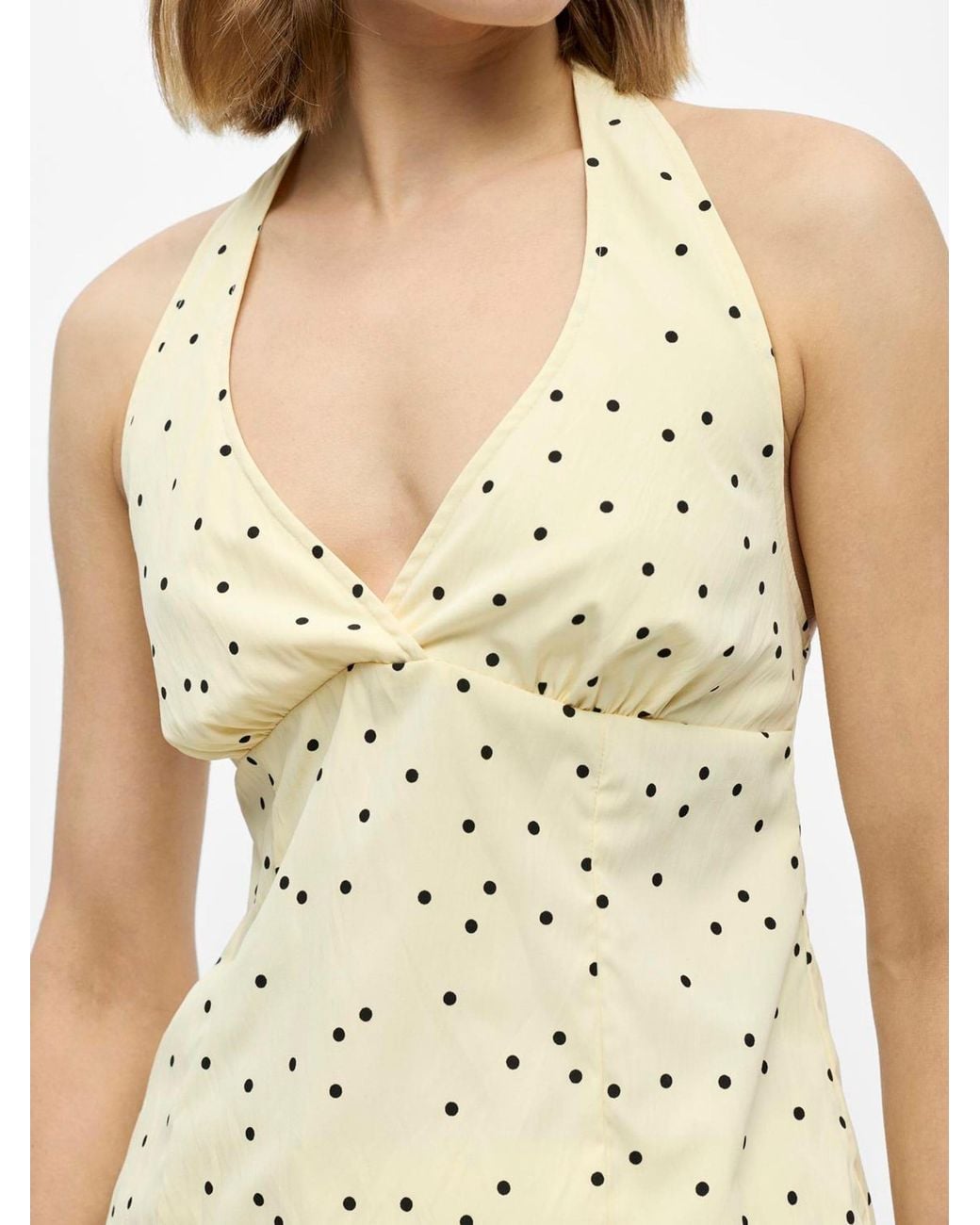 Object Natural Polka Dot Halterneck Top