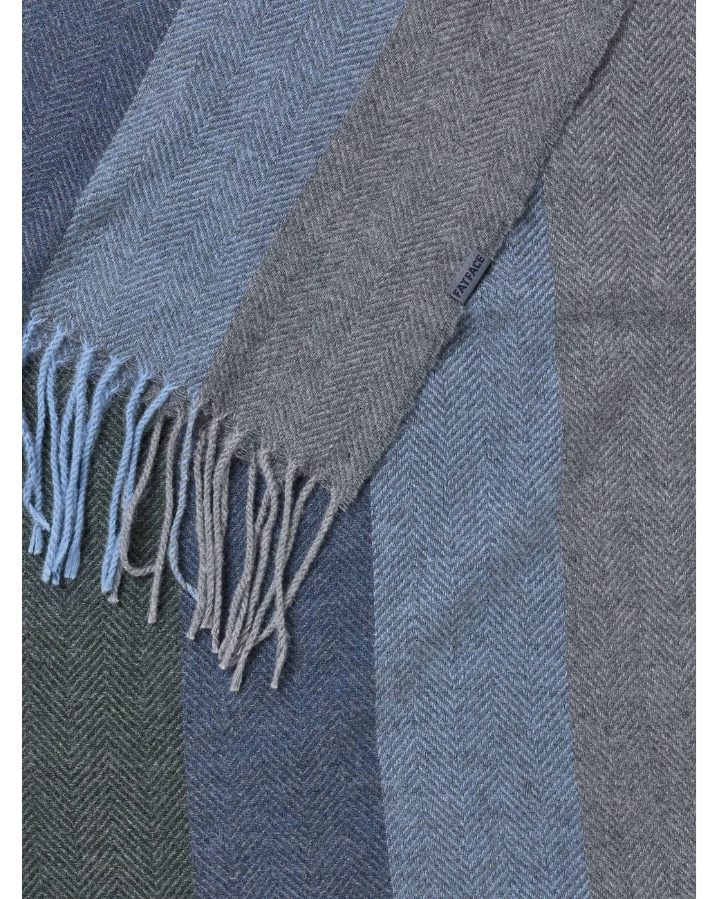 FatFace Blue Fatface Stripe Scarf for men