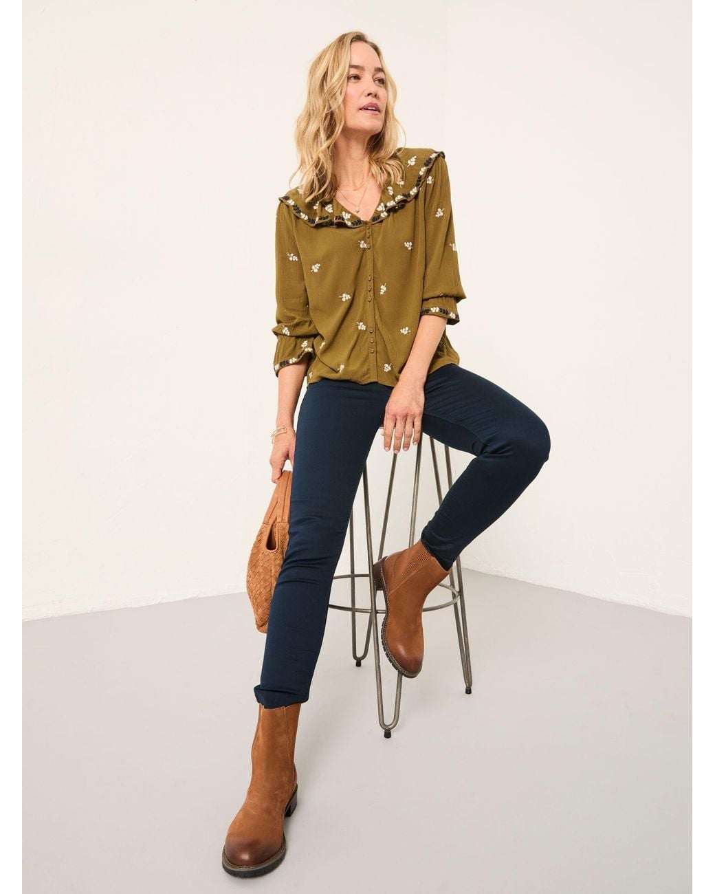 FatFace Blue Hayle Five Pocket Jeggings