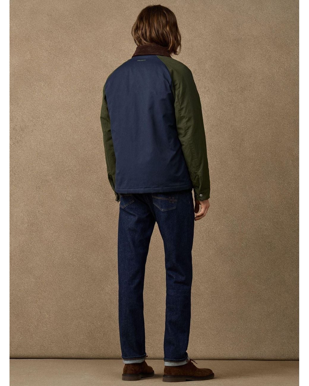 Hackett Blue Branded Weekend Jacket for men
