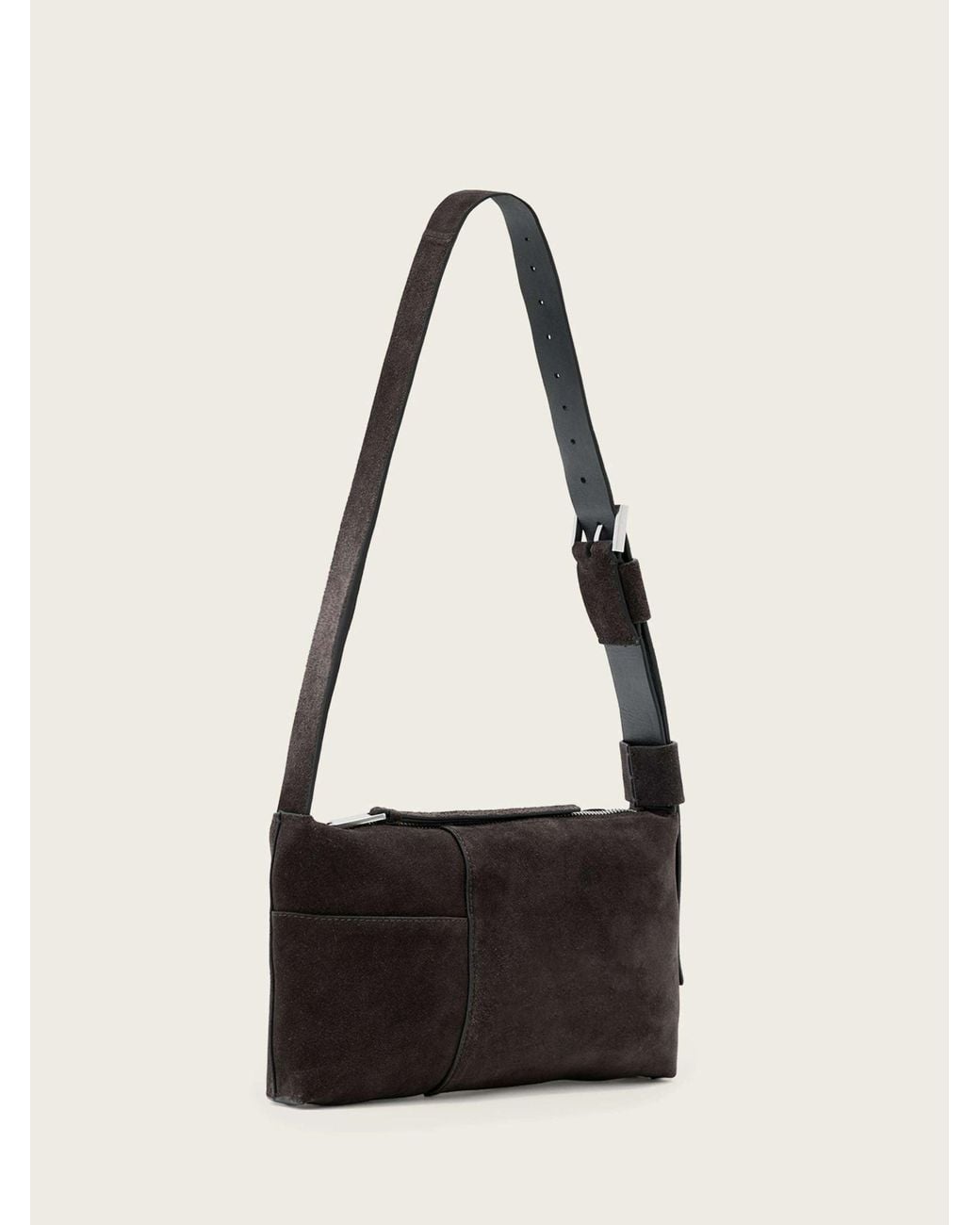 AllSaints White Allsaints Alba Zip Cross-Body Bag