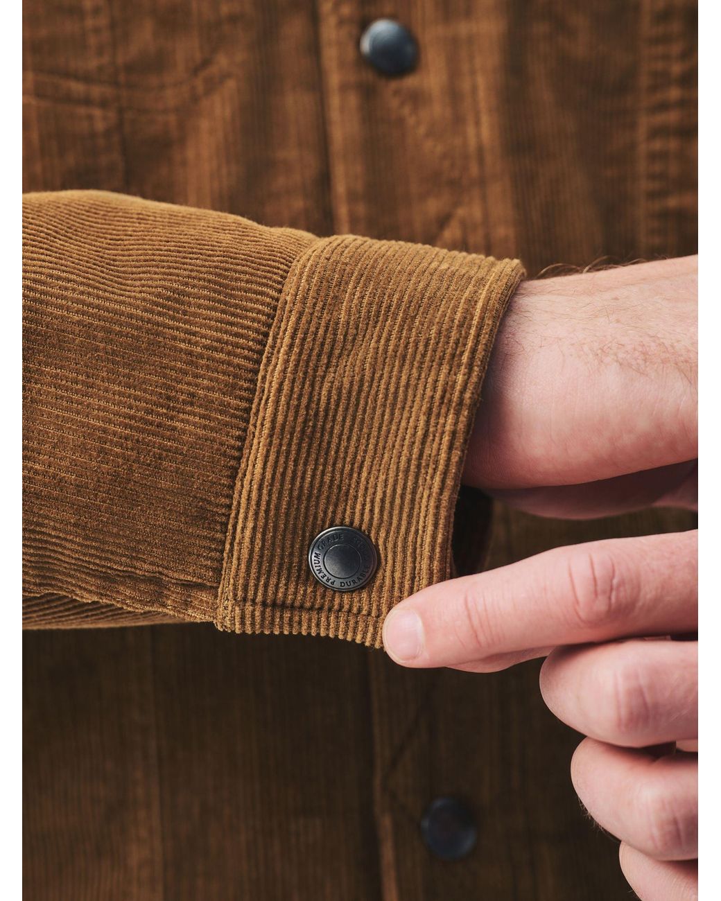 Next Brown Tan Cord Borg Lined Trucker Jacket for men