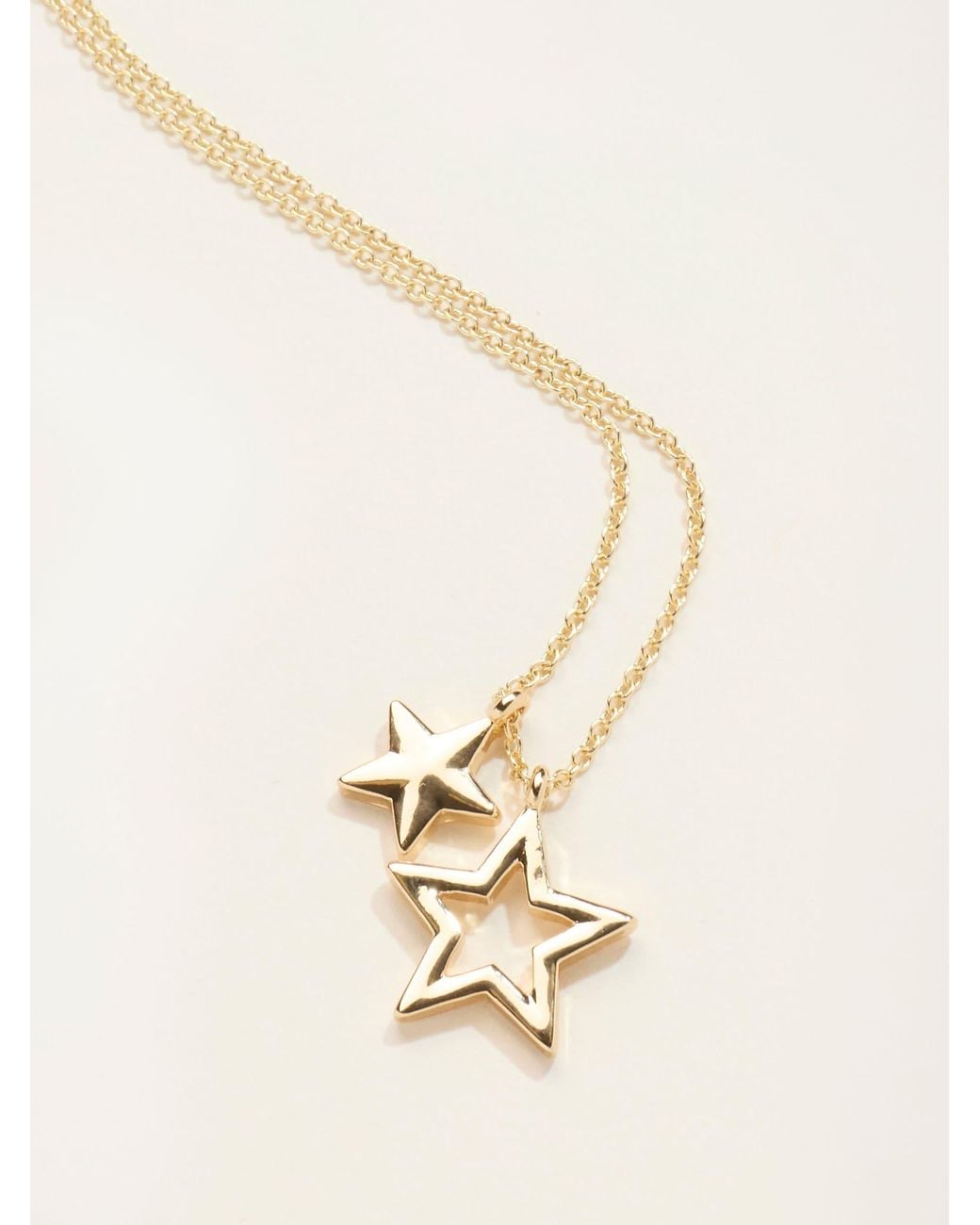 FatFace Red Double Star Necklace