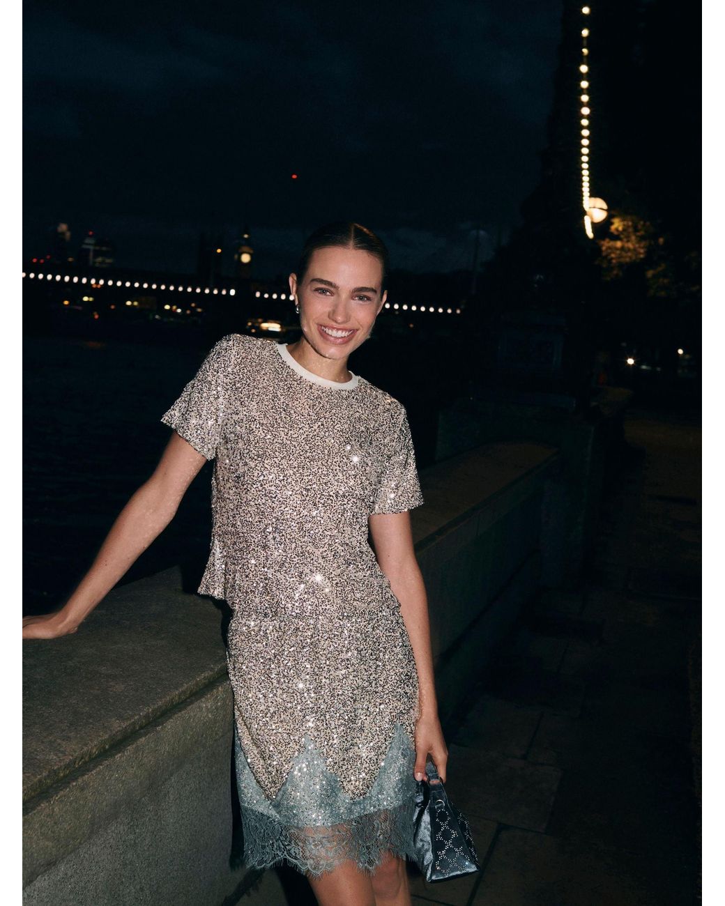 Never Fully Dressed Brown Sequin Mini Maeva Skirt