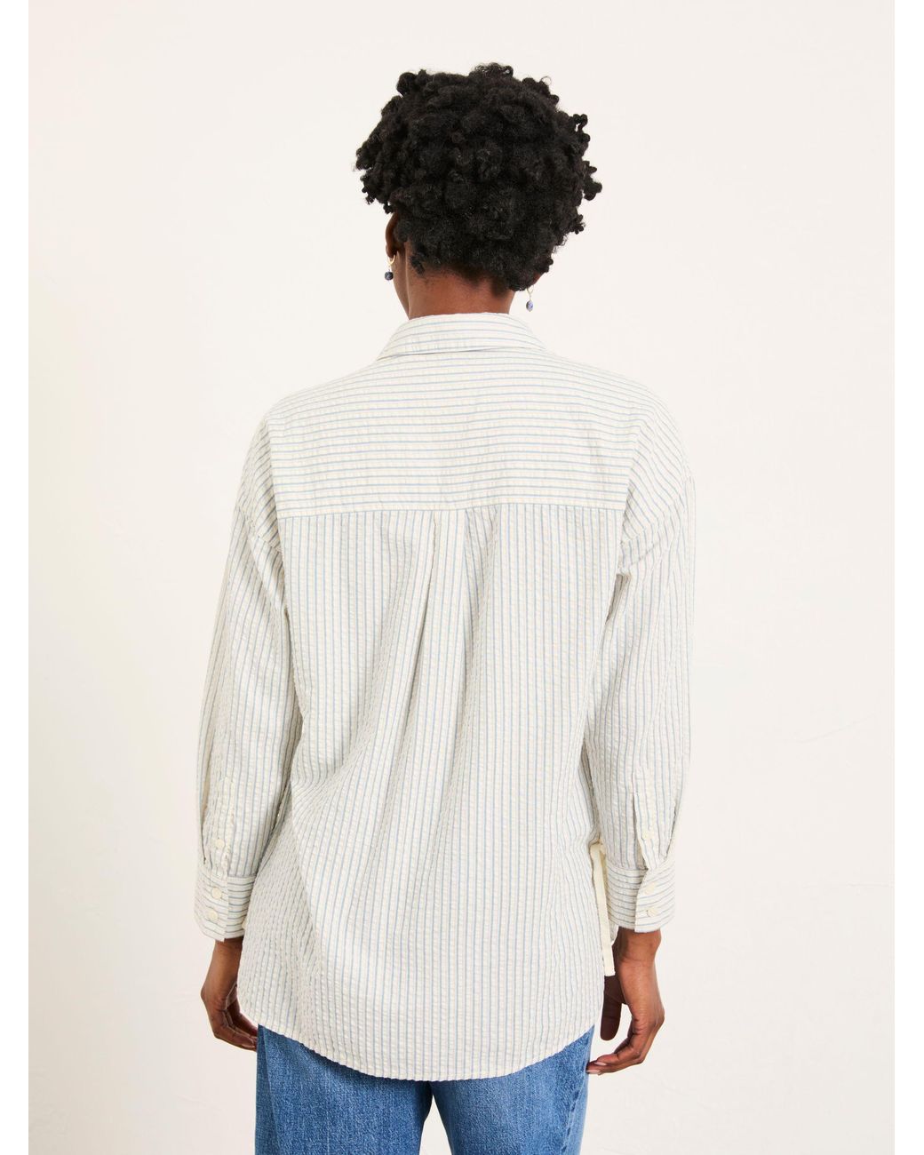 FatFace White Skyla Petite Stripe Shirt