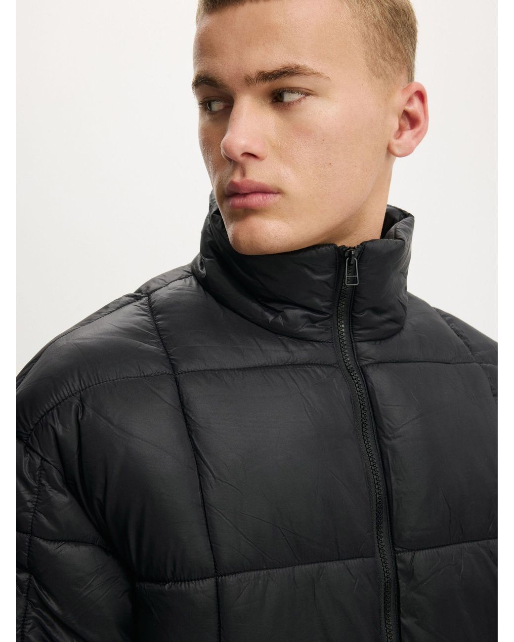 Cotton On Black Puffer Jacket for men