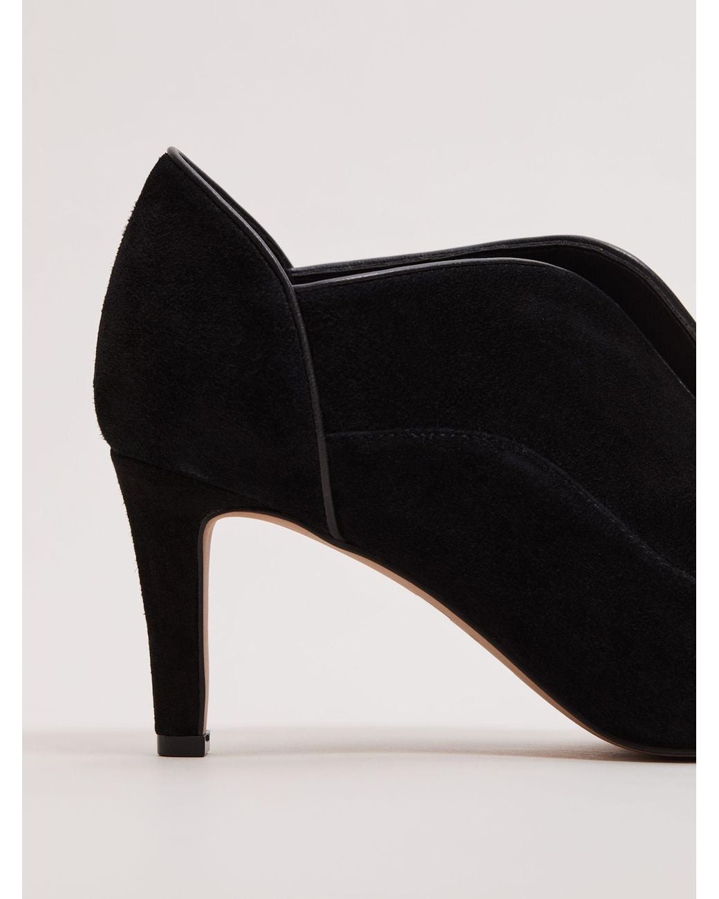 Phase Eight Black Split Front Boots