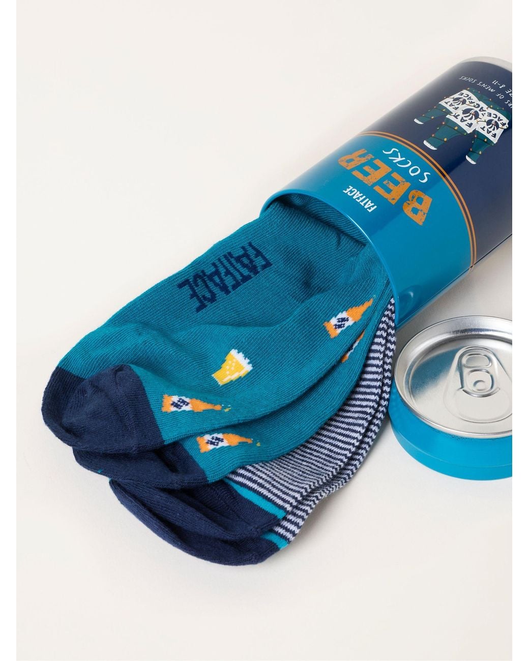 FatFace Blue 2 Pack Beer Socks for men