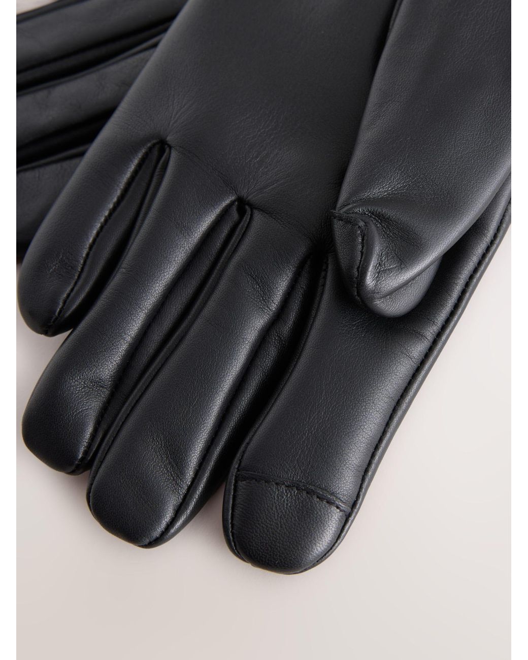 Next Black Leather Gloves for men