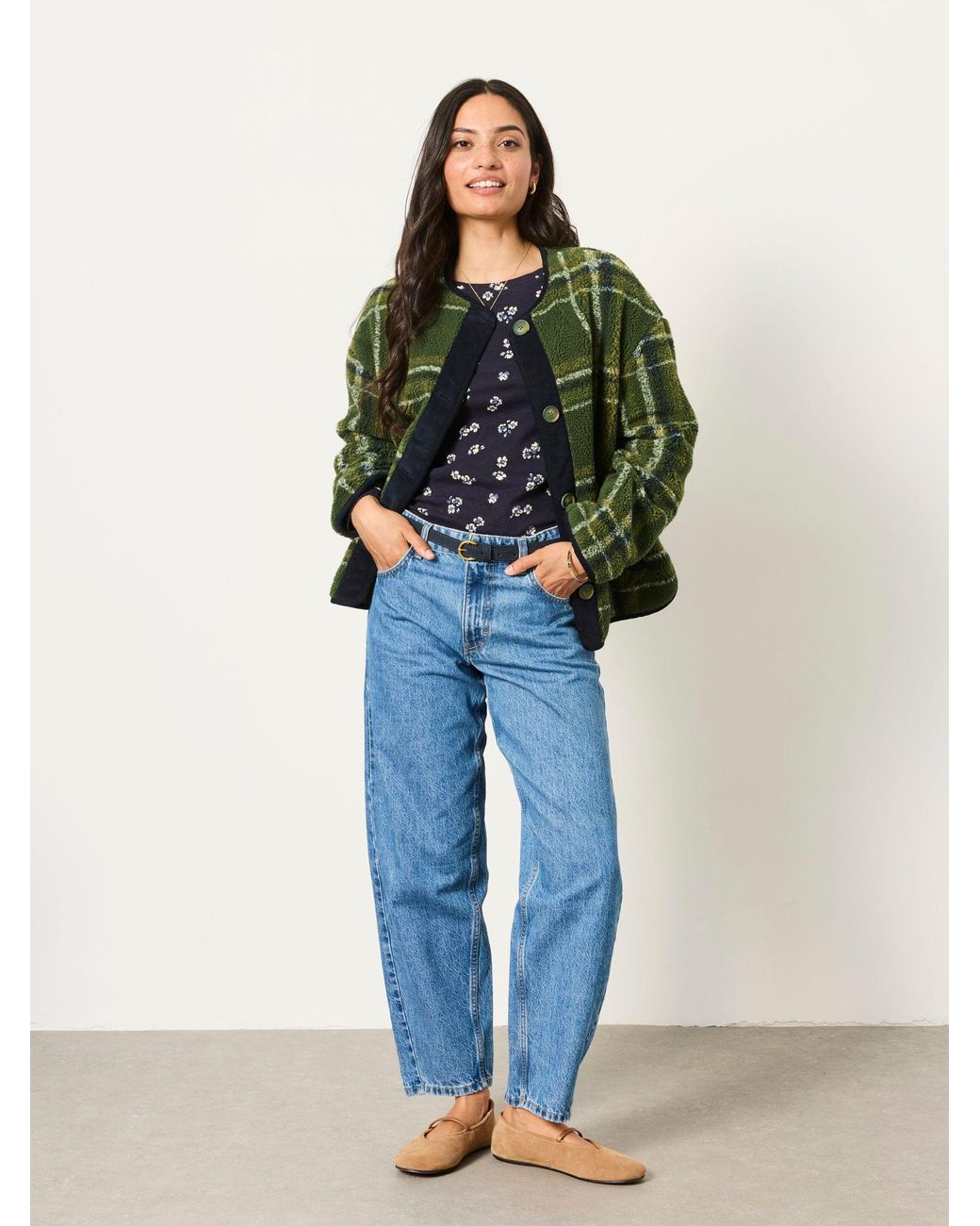 FatFace Blue Fatface Camber Chambray Barrel Jeans