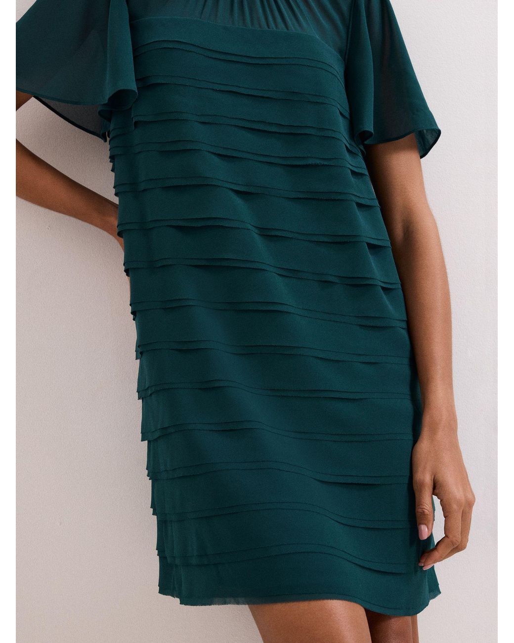 Phase Eight Green Fallon Layered Dress